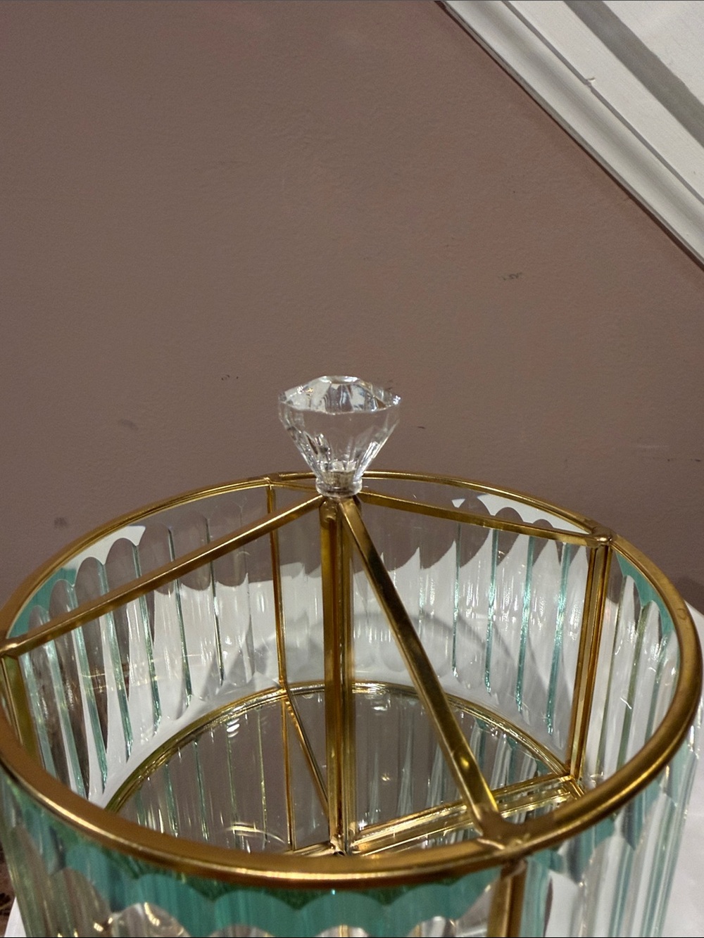 Acrylic and Gold-tone Decorative Vanity, Bath, Home Office Rotating Organizer - Picture 10 of 10